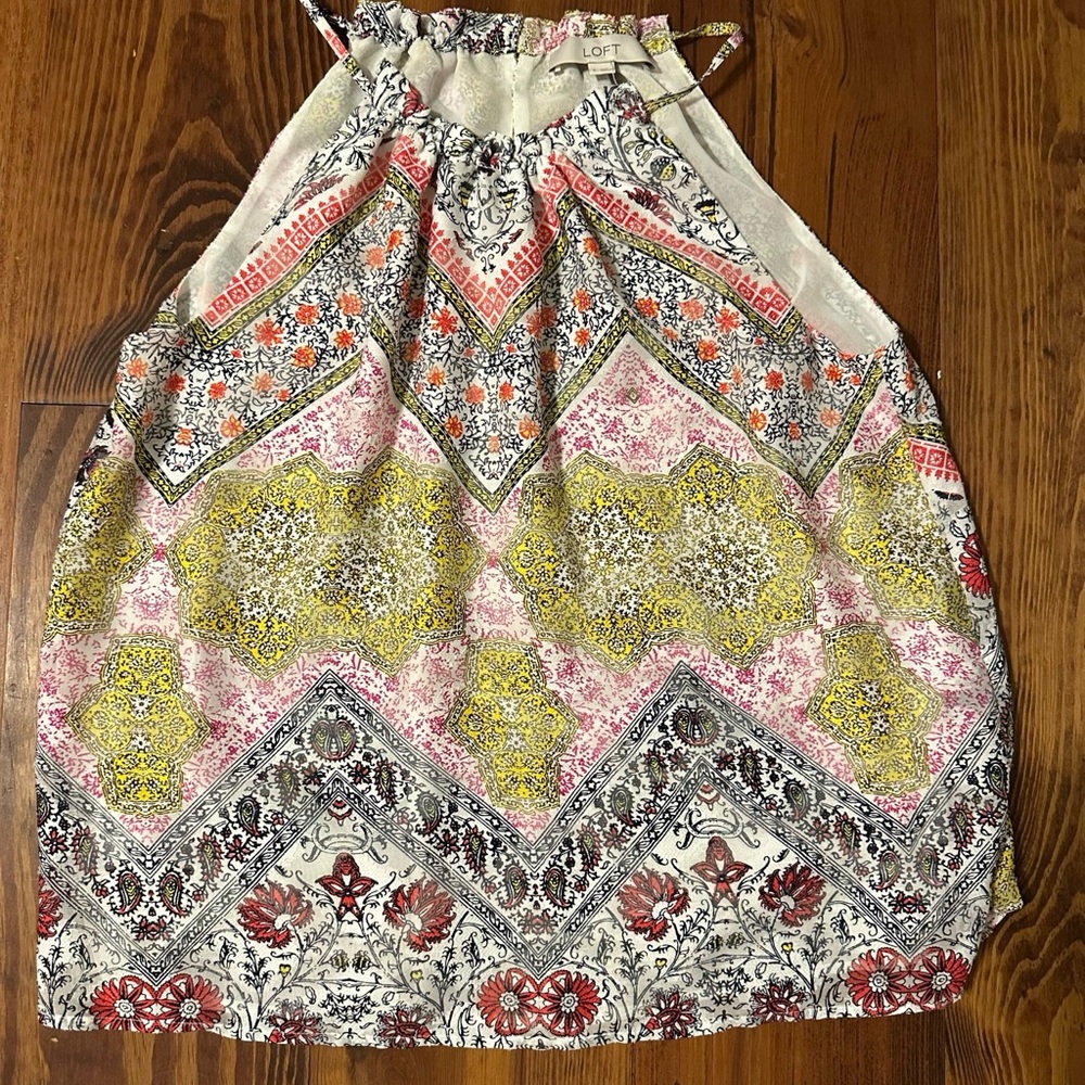 LOFT Colorful Patterned Blouse